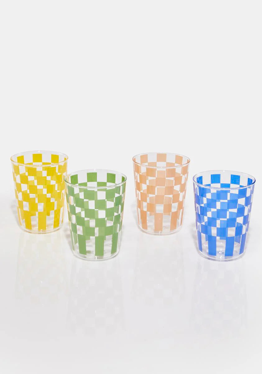 Charming Me Checkered Cup Set