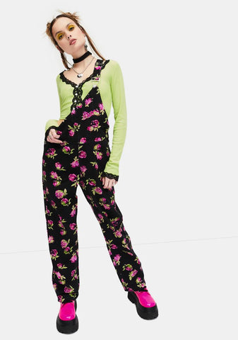 Lime Highly Selective Pointelle Lace Crop Top