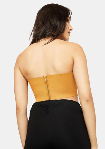 Camel Easy On Me Crop Top