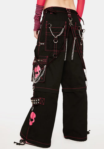 Pink Super Skull Wide Leg Pants