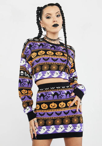 Night Of Spooks Sweater Skirt