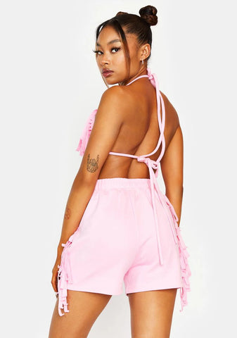 Sweeter Things Fringe Shorts Set