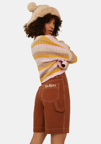 Rust Drill Twill Shorts