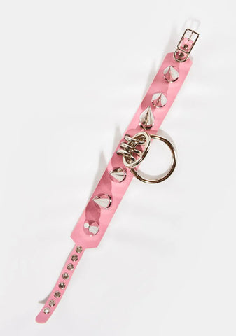 Pink Heavy Metal Omega Collar