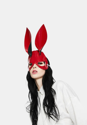 Cherry Ice Pink Bunny Ears Eye Mask