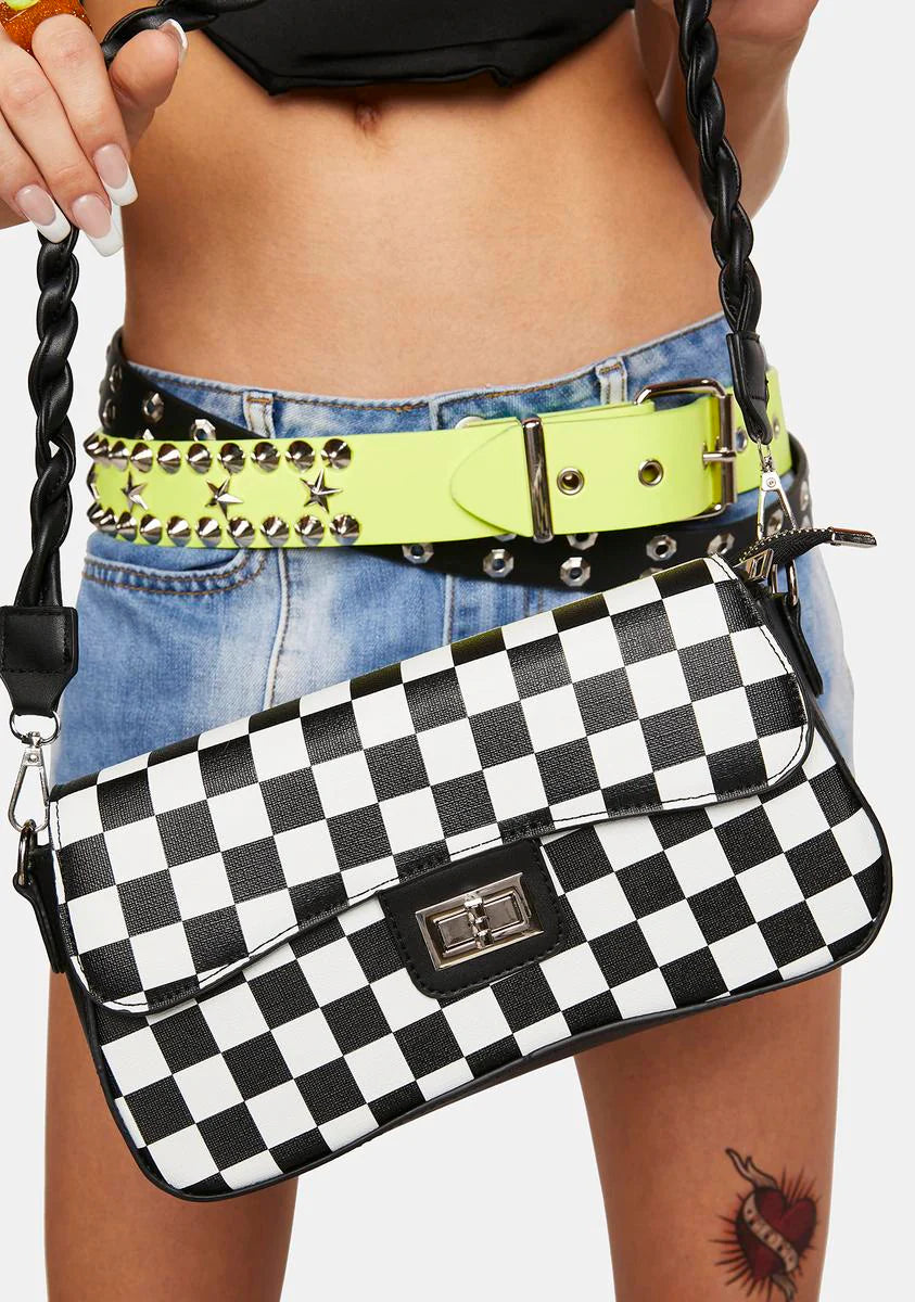 Warm Welcome Checkered Crossbody Bag
