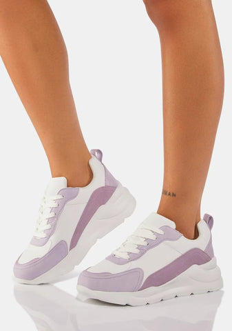 Lavender Master Of Speed Sneakers
