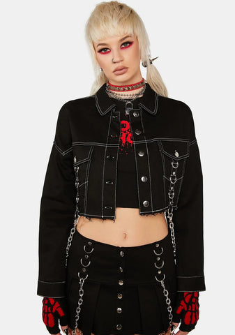 Chained Desire Crop Jacket