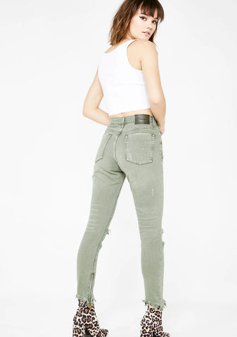 Super Khaki Freebirds High Waist Jeans