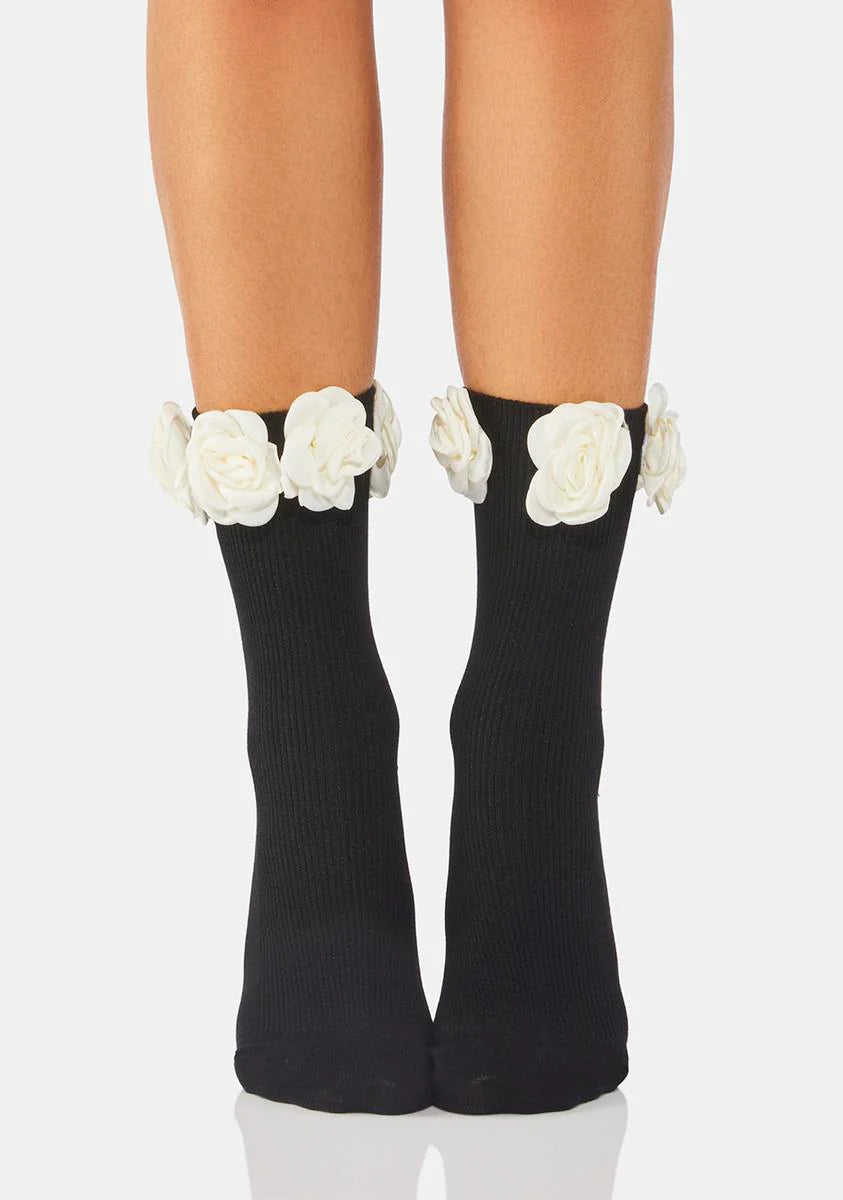 Among The Flowers Crew Socks