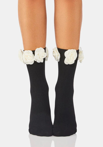 Among The Flowers Crew Socks