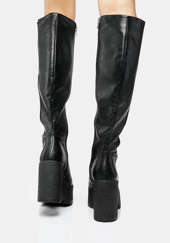 Wide Calf Miracle Aligner Platform Boots