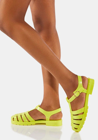 Yellow Polly Jelly Sandals