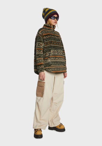 Contrast Cargo Pants