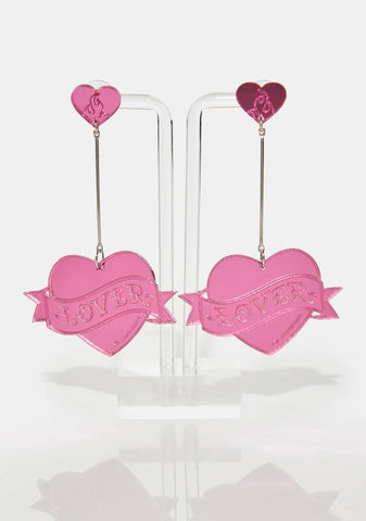 When In Vegas Heart Earrings