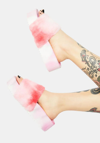 Grocery Glamour Fur Slides