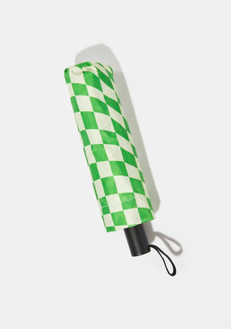 Drizzle Days Checkered Umbrella