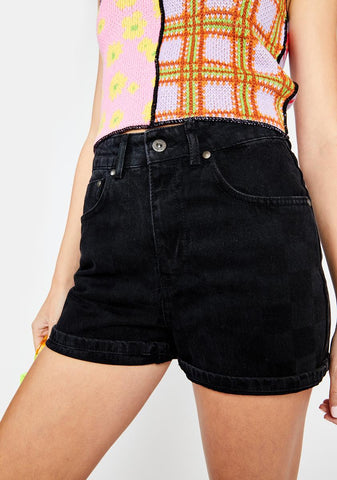 Charcoal Rave Denim Shorts