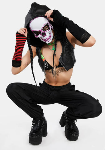 Dearly Departed Light-Up Skull Mask