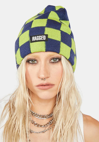 Player Checkered Beanie