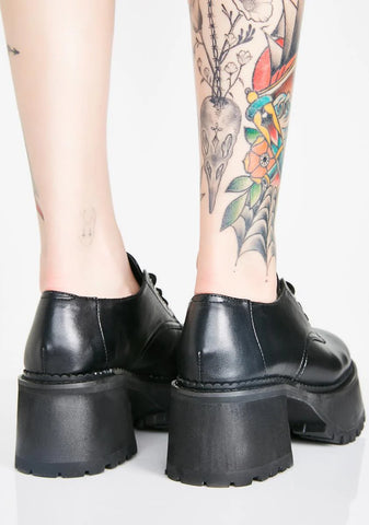 Midnight High School Hellcat Chunky Platforms