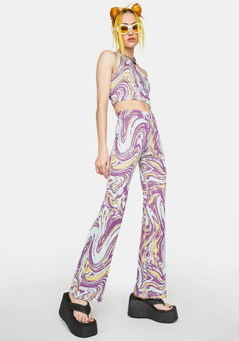 Swirl Flared Trousers