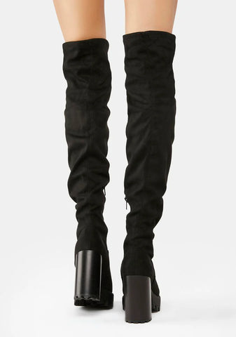 Shook Ones Knee High Boots