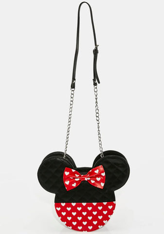 Mickey And Minnie Reversible Crossbody Purse