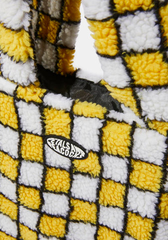 Groovy Tile Sherpa Tote Bag