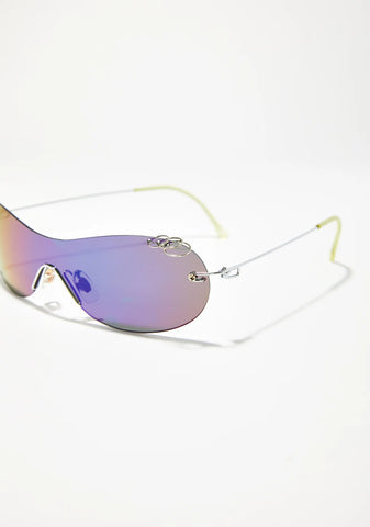 Backin' It Up Shield Sunglasses