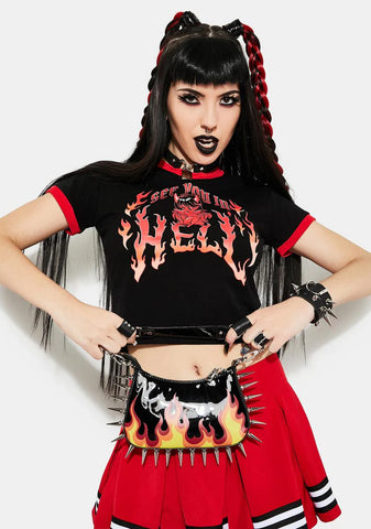 Sell My Soul Spiked Shoulder Bag