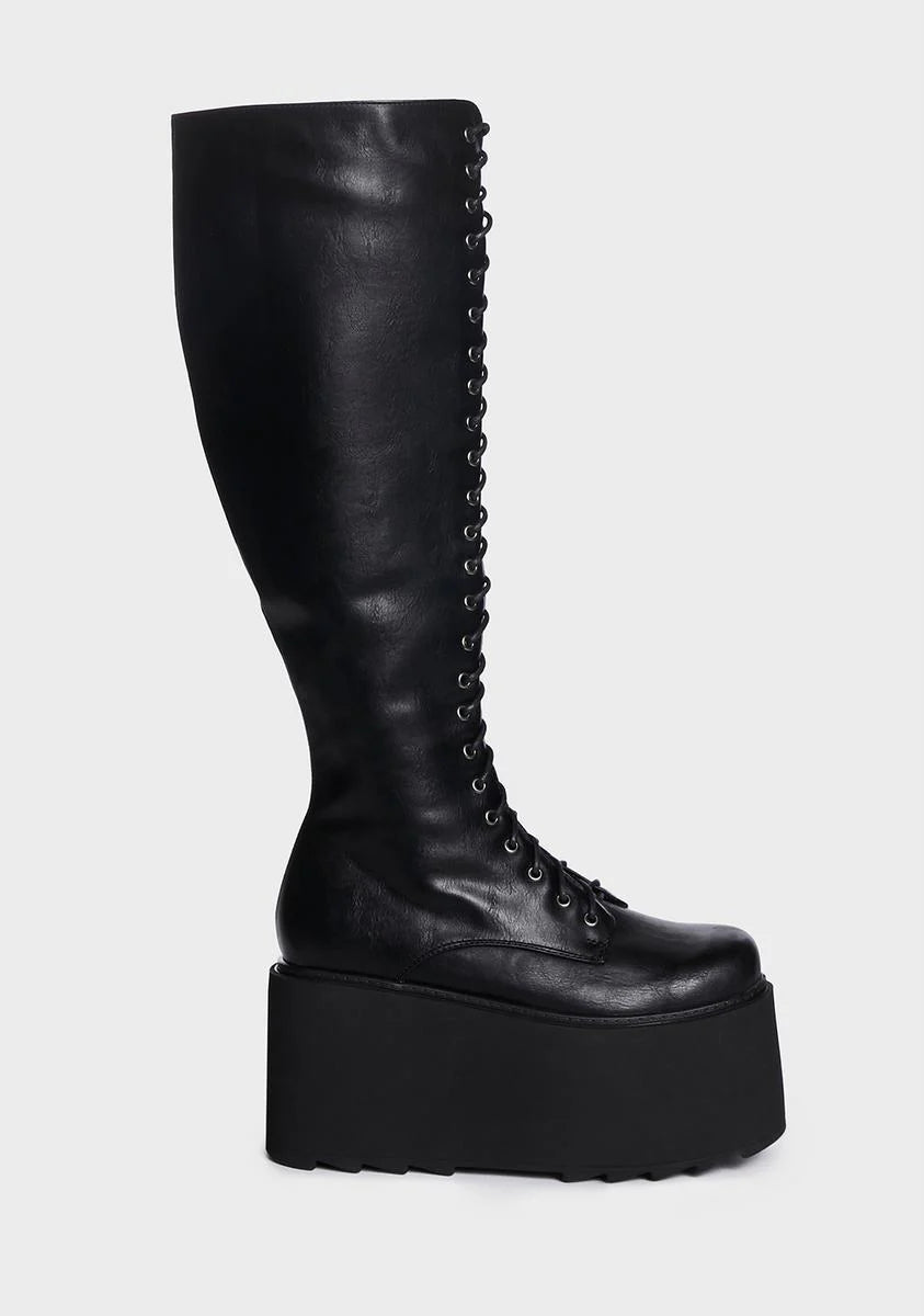 Restrictions Knee High Boots