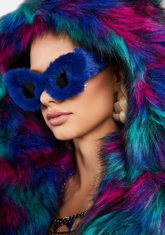 Berry Windswept Fantasy Fuzzy Sunglasses