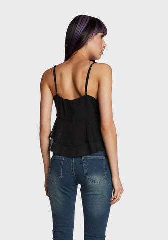 Beaming Babe Crop Top - Black