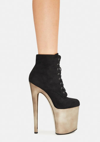 Night Turn Back Time Platform Ankle Boots