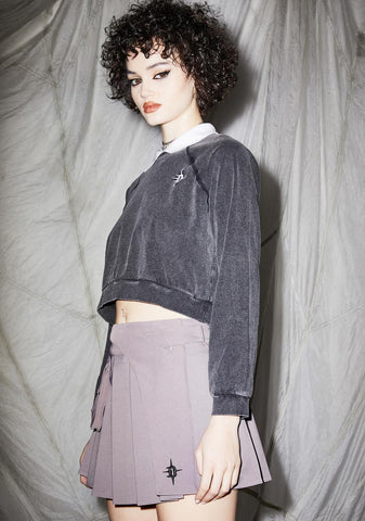 Reverb Polo Collar Washed Sweatshirt