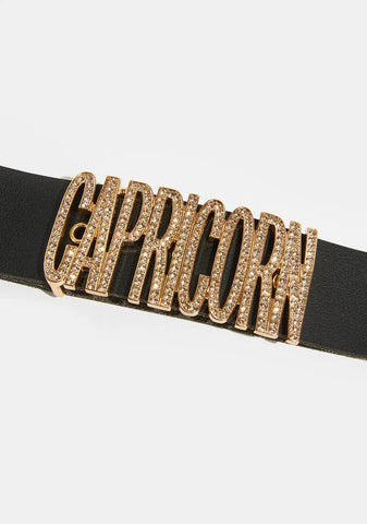 Successful Capricorn Rhinestone Belt