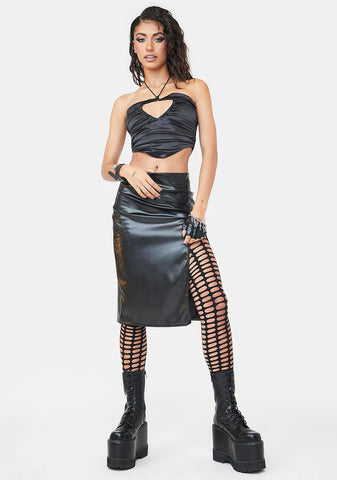 Take A Bow Satin Corset Top