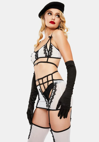 A Piece Of You Embroidered Lingerie Set