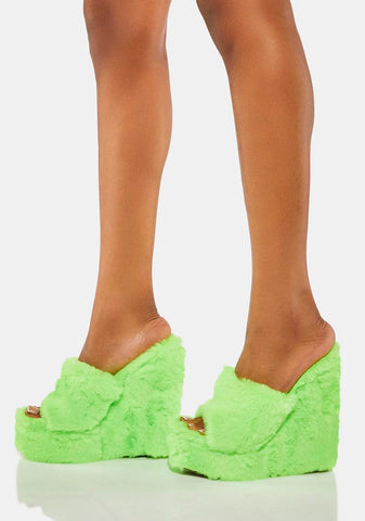 Green Sloane Wedge Heels