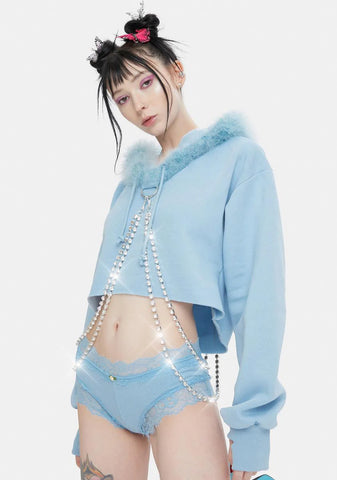 Sky Blinged N' Babied Rhinestone Hoodie