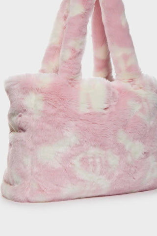Pink Dick Dollar Faux Fur Tote Bag