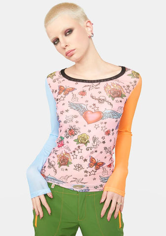 Angst And Anarchy Mesh Top