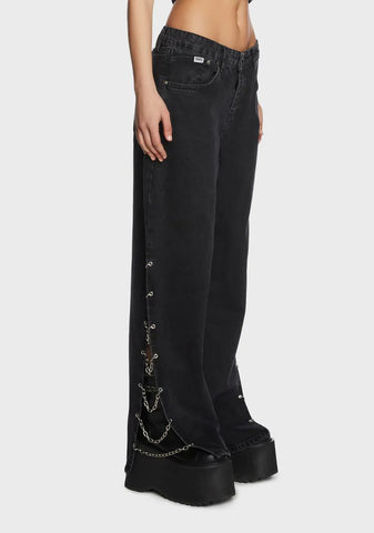 Chain Split Release Jeans