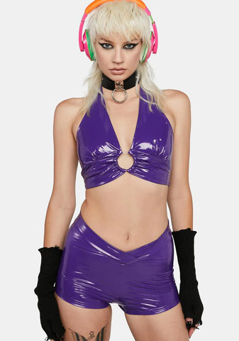 Violet In The Mood Vinyl Shorts