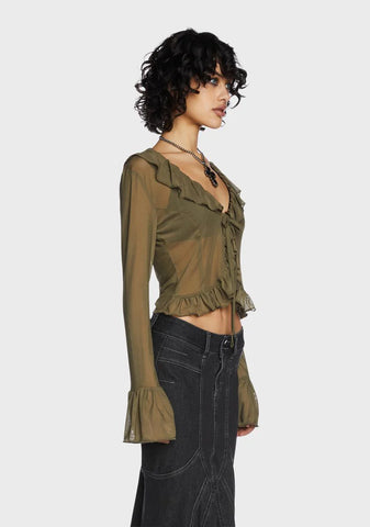 Familiar Patterns Mesh Blouse