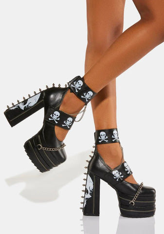 Grim Reaper Platform Heels