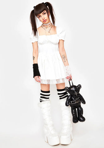 Icy Back For More Babydoll Dress