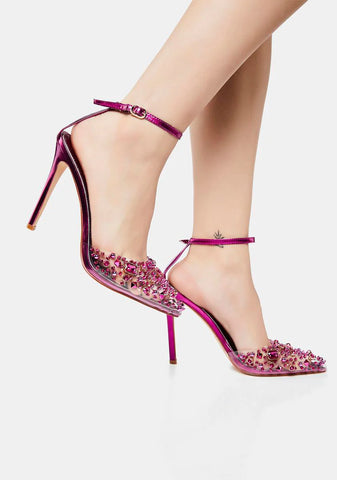 Pink Popstar Jeweled Heels