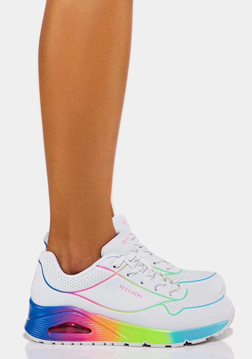 White Pop Of Sunshine Uno Sneakers